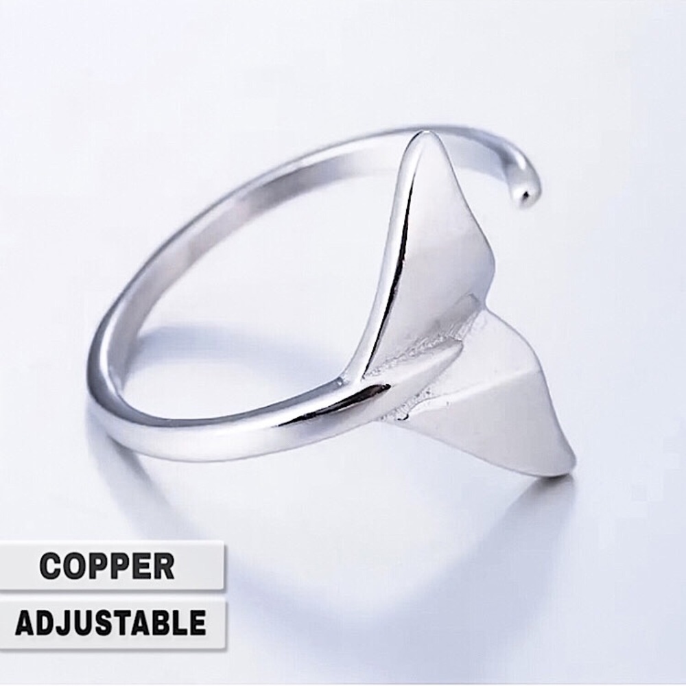 ⚜️𝟯𝟬%𝗢𝗙𝗙 𝗯𝘂𝗻𝗱𝗹𝗲𝘀 𝟯+⚜️ NEW Whale’s Tail Silver Adjustable Ring